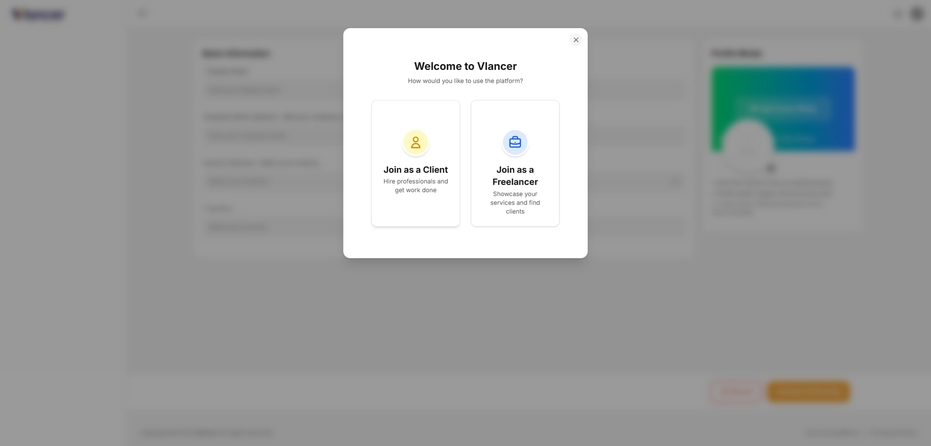 Complete client onboarding